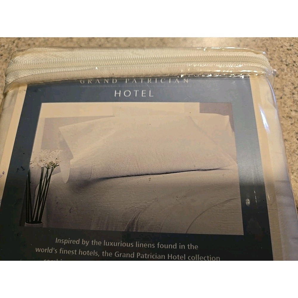 2 grand patrician hotel pillowcase standard White Egyptian cotton sateen 450 TC